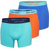 Happy Shorts 3-pack boxershorts heren d911 effen kleuren neon