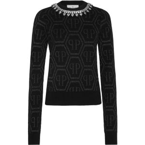 Philipp Plein - Roundneck Monogram - Trui - Zwart - Katoen