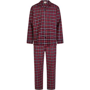 Phil & Co Lange heren pyjama set flanel geruit knoopsluiting