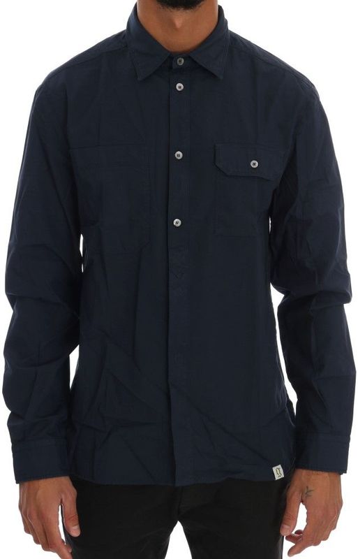 John Galliano - Casual Overhemd - Blauw - Katoen