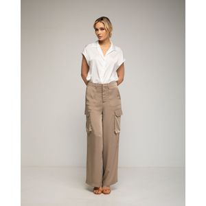 Satijnen Cargo Broek - Met Zakken - Recht Model