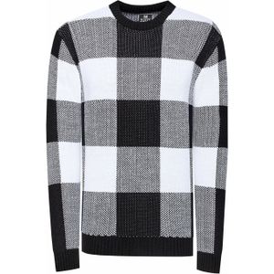 Rusty Neal - Grof Gebreide Trui - Zwart - Casual Pasvorm