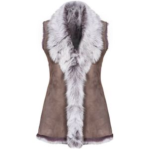 Toscana - Sorocaba - Lange Damesbodywarmer - Schapenvacht