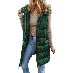 Lange Gevoerde Vest met Quilted Ontwerp