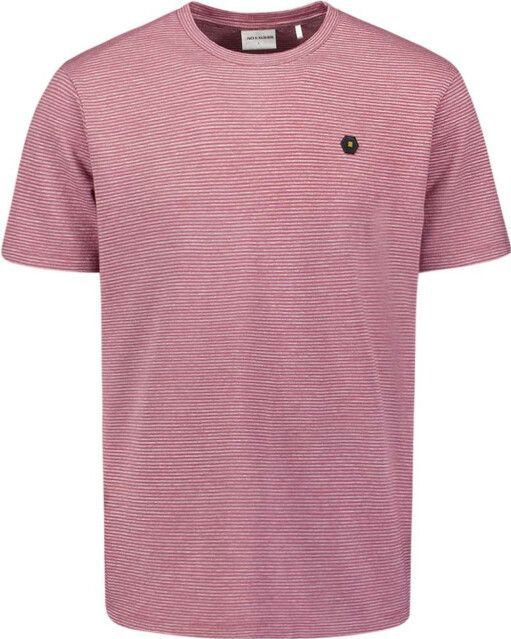 No Excess - T-shirt - Melange Jacquard - Donkerrood