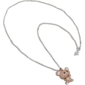 Guess - Accessoires - Dames - Grijs - Stalen Ketting met Applicaties en Strass-steentjes