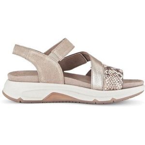 Gabor - Rollingsoft Sensitive - Dames Wandelsandaal - Beige - Kunststof