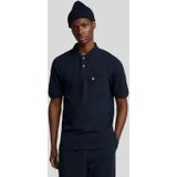 Lyle & Scott - Linnenmix Poloshirt - Donkerblauw