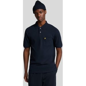 Lyle & Scott - Linnenmix Poloshirt - Donkerblauw