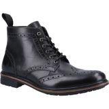 Hush Puppies - Joshua - Leren Enkellaarsjes - Zwart