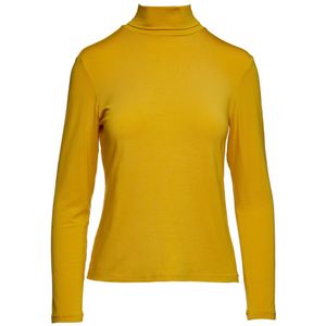 Trui - Geel - Polokraag - Lange Mouwen