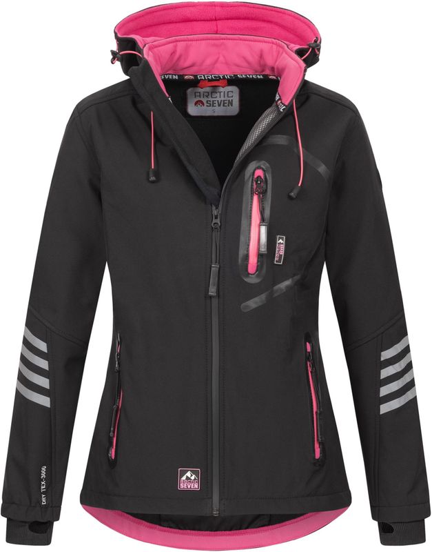 Arctic Seven - Softshelljas - Zwart - Dames