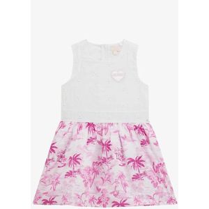 Guess - Jurk - Midi - Pure White - Katoen - Mouwloos - Ribgebreid