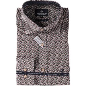 Fellows United - Lange Mouw Overhemd - Bordeau - Katoen