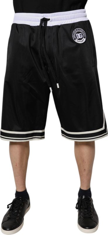 Dolce & Gabbana - Bermuda Sweat Shorts - Zwart/Wit - 100% Polyester