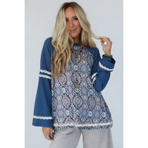 Kant Trim Bell Mouw Top