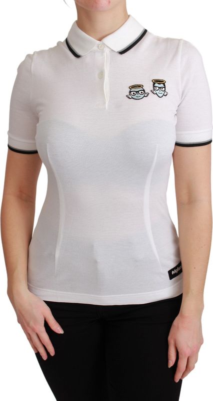 Dolce & Gabbana - TSH4550 - Poloshirt - Wit - Angel Print