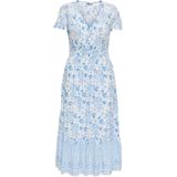 Jurken - Enkellange Zomerjurk - Korte Mouwen - V-hals - Losse Pasvorm