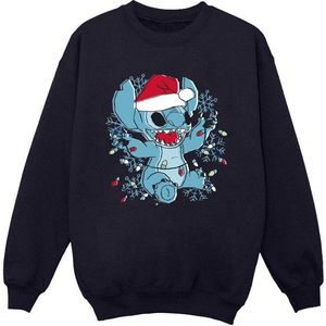 Li-cense Disney heren lilo and stitch kerstlichtjes schets sweatshirt