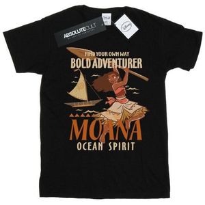 Li-cense Disney dames moana vind je eigen weg katoenen boyfriend t-shirt