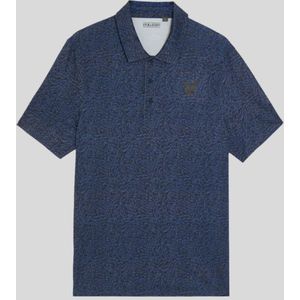 Lyle & Scott - Golf Contour Print - Poloshirt - Blauw