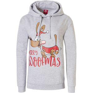 Apollo Dames kersttrui met capuchon merry woofmas hoodie