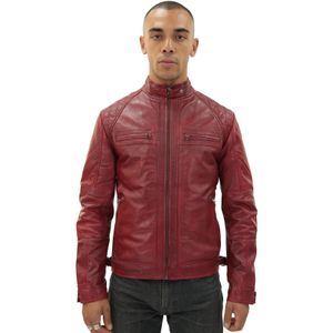 Klassiek - Gewatteerd Bikerjack - Zwart - Heren