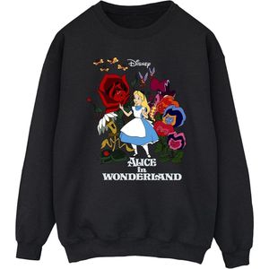 Li-cense Disney heren alice in wonderland bloemen sweatshirt