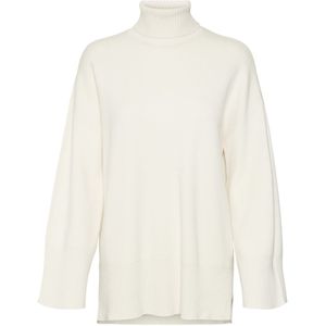 Vero Moda Vmgoldneedle wide ls long rollneck beige