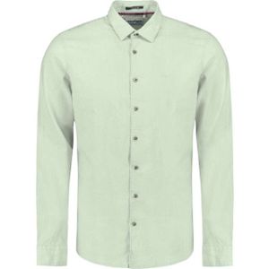 No Excess Shirt solid with linen mint
