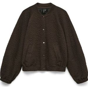 Vero Moda - Vmleonie Ls Sweat Bomber - Vest - Chocolate Torte - Dames