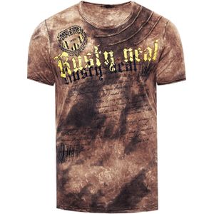 Rusty Neal - T-shirt - Tie Dye Batik - Katoen - Normale Pasvorm