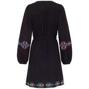 Smashed Lemon - 23680 - Dames Jurk - Zwart - Boho Multi Borduursel