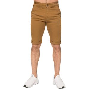 Enzo - Chinoshort - Bruin - Slim-fit Stretch