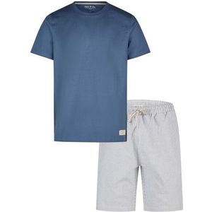 Phil & Co Heren shortama korte pyjama set gestreept