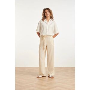 Smashed Lemon - 35228 - Overslagtop - Blauw/Wit - Driekwart Mouwen