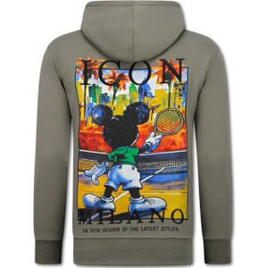 Top-Star Oversized hoodie met capuchon icon milano print