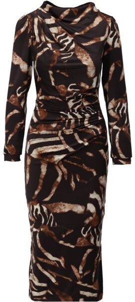 K-Design - Jurk B203 - Bruin - Dames Jurk