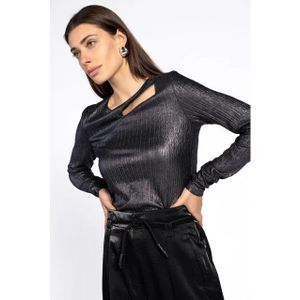 Aaiko - Millie - Top - Gun Metal - Slim Fit