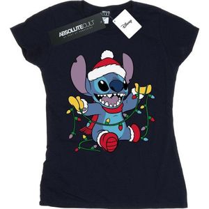 Li-cense Disney dames lilo and stitch kerstverlichting katoenen t-shirt