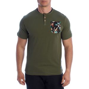 Heren Korte Mouwen Henley T-Shirt HS24MTS09