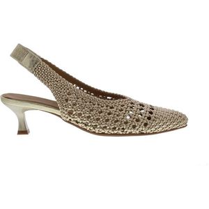 Di Lauro - Adalgia Slingback - Vlecht - Champagne - Imitatieleer