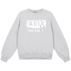 Alix the Label - Logo Sweater - Grijs - 70% Katoen