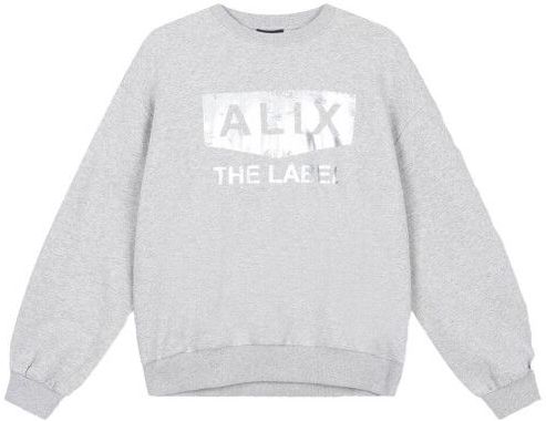 Alix the Label - Logo Sweater - Grijs - 70% Katoen
