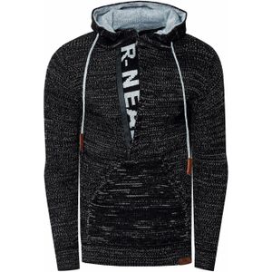Rusty Neal - Chunky Slim Fit Hoodie - Gebreide Trui - Heren