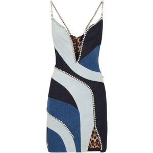 Philipp Plein - Jurk - Blauw - Denim