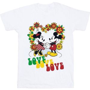 Li-cense Disney heren mickey en minnie mouse hippie liefde t-shirt