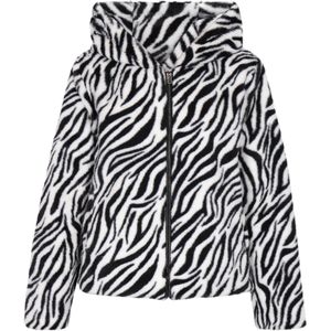 Mymo - Jas - Zwart Wit - Bontjack - Met Capuchon - Zebraprint