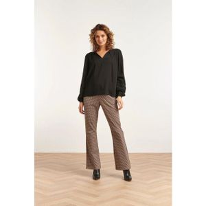 Smashed Lemon - Vintage Flared Pants - Neutraal - Polyester