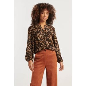 Smashed Lemon - Chiffon Blouse - Camel en Bruin - Cheetahprint